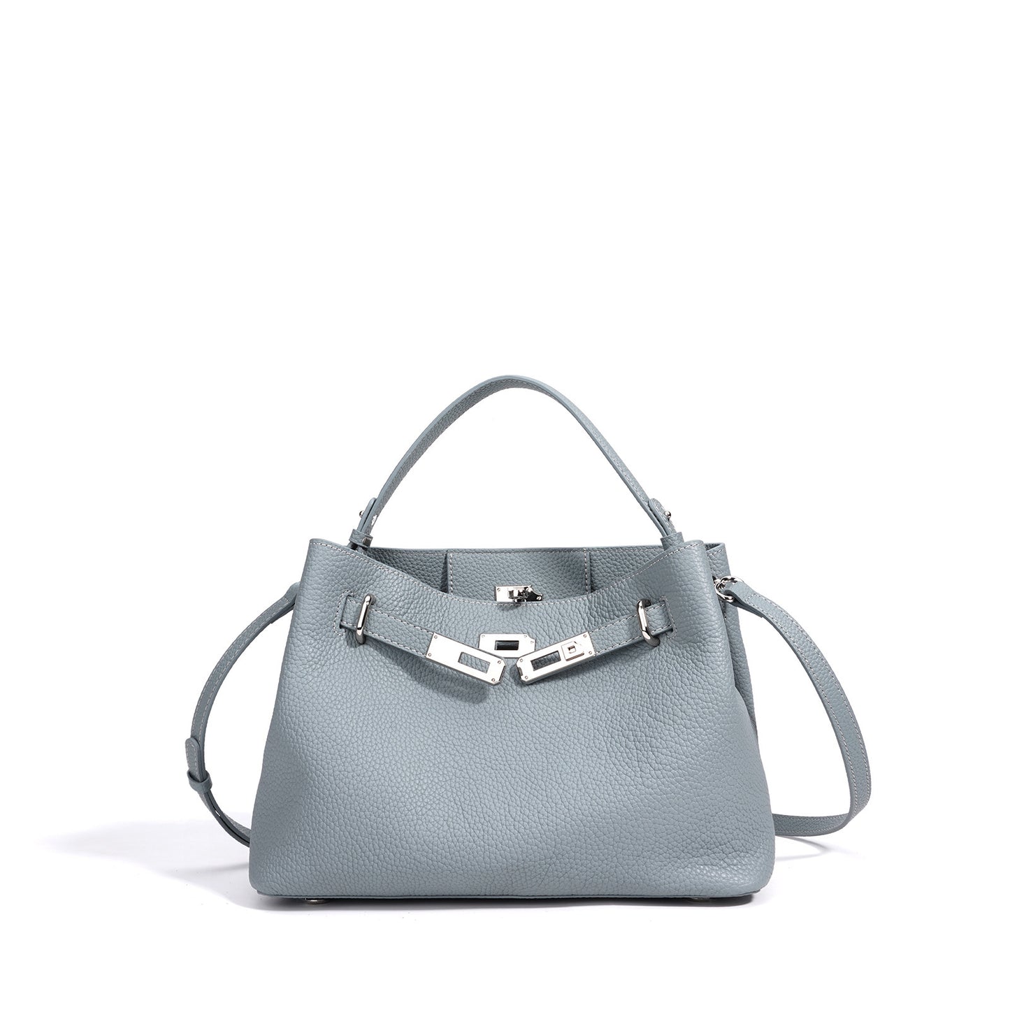 First Layer Cowhide Retro Lazy Barrel Practical Women's Leather Bag