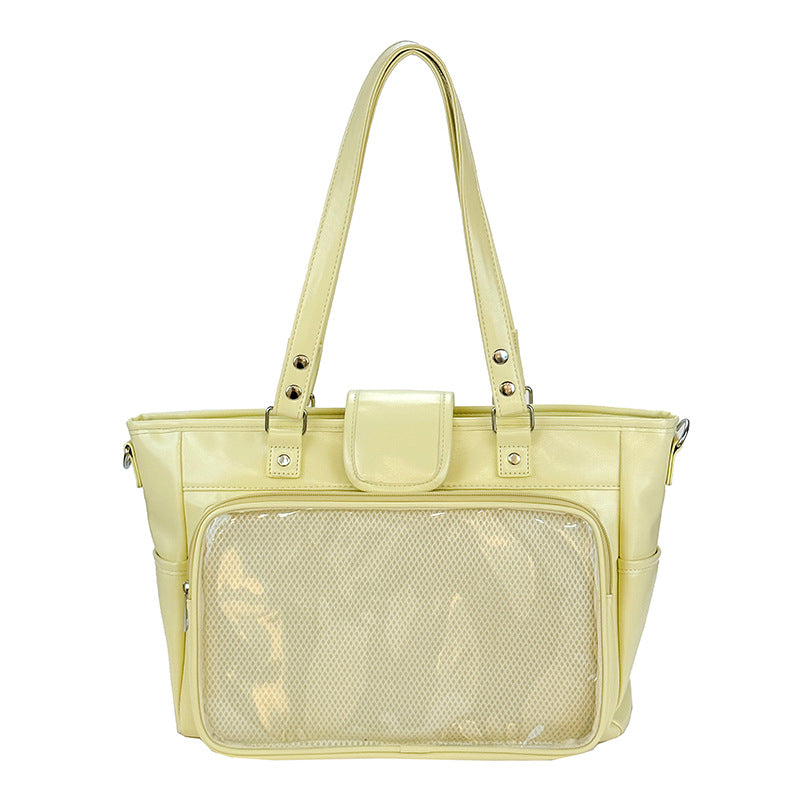 Person Cartoon Large Capacity Totes Collection Bracket Women's Shoulder Bag