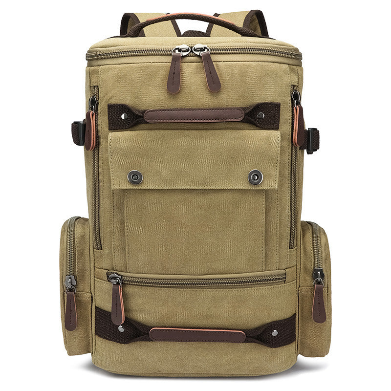 Classy Popular Men's Canvas Rivet Trendy Leisure Backpack