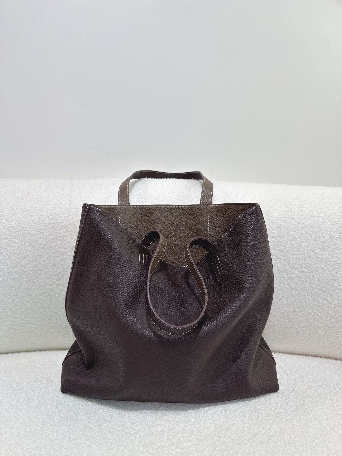 Women's Inner Outer Cowhide Double-sided Large Capacity Tote Bags