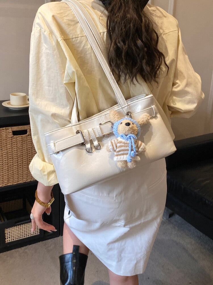 Women's Simple Retro Underarm Advanced Texture Commute Korean Shoulder Bags