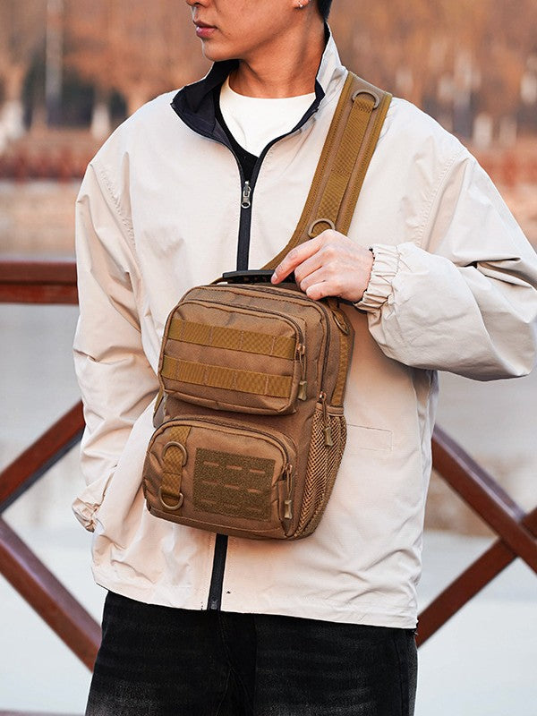 Unique Graceful Camouflage Large Waterproof Motorcycle Sports Satchel, Hanging Bag