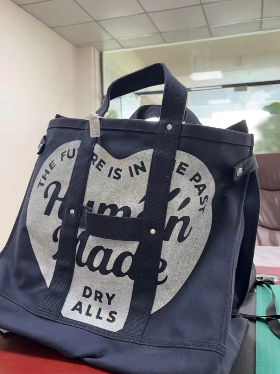 Graceful Cool Tooling Love Logo Canvas Handbags