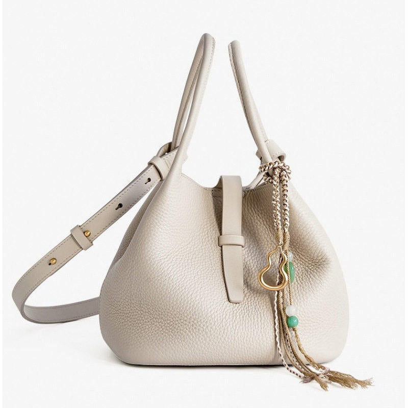 Slope Echo Vegetable Basket Top Layer Cowhide Handbags