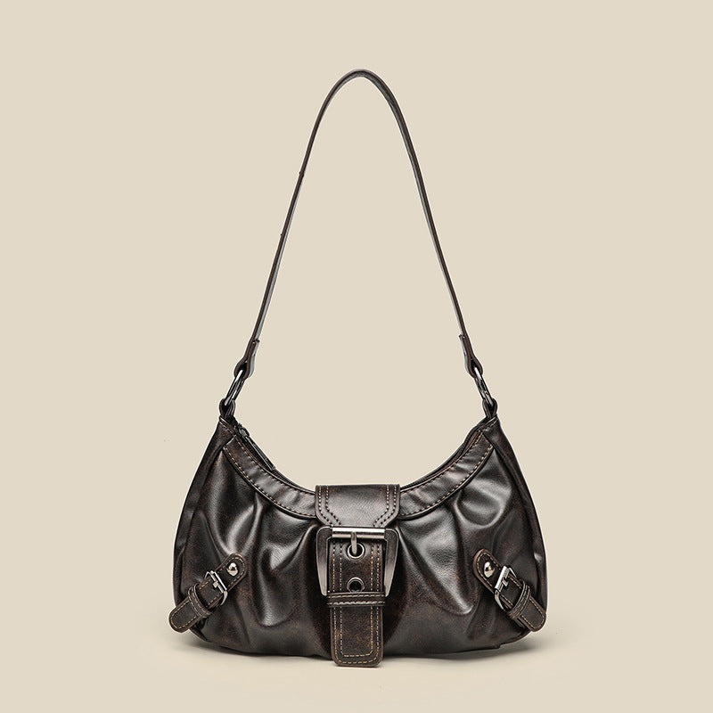 Women's Style American Retro Commuting Elegant Distressed Underarm Women's Messenger Bag