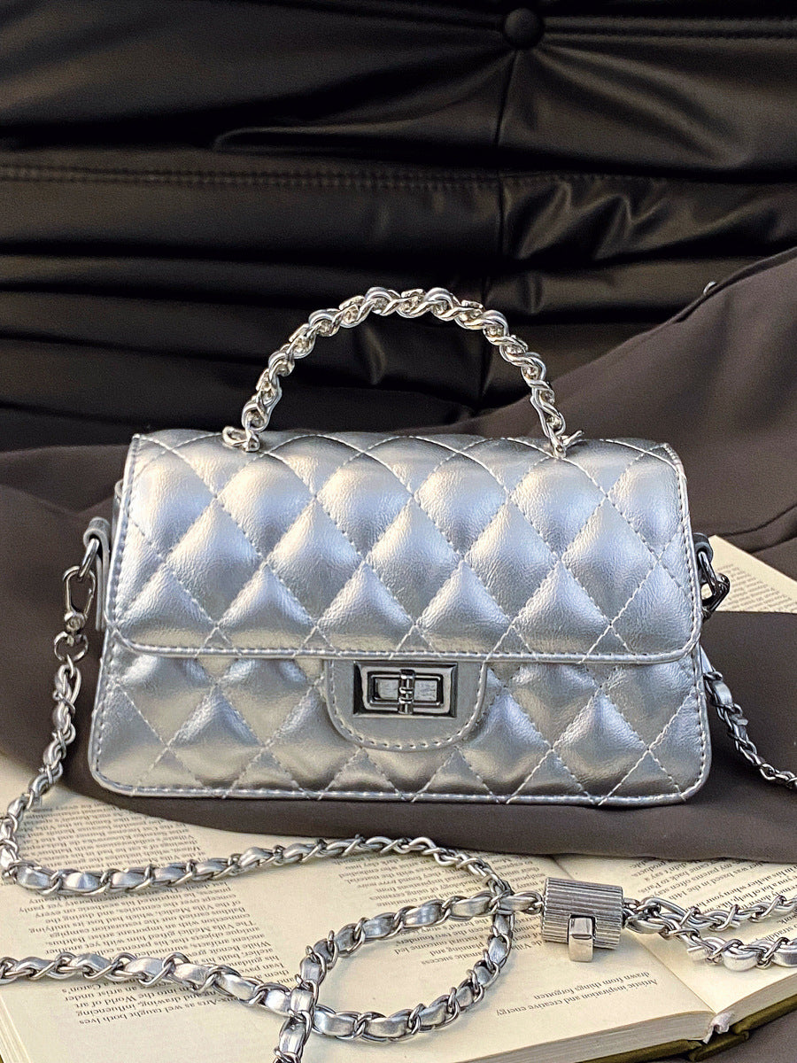 Women's High-grade Rhombus One Embroidery Chain Fashionable Women's Messenger Bag