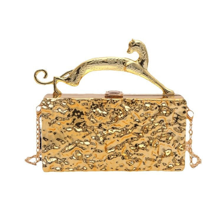 Women's Acrylic Fashion Ice Crack Personality Tide Dinner Bag