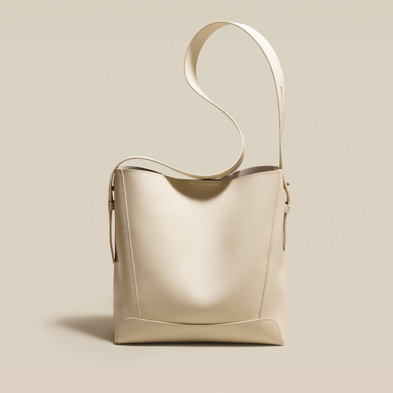 Women's Cowhide Genuine Leather High-grade Large Capacity Bucket Bags