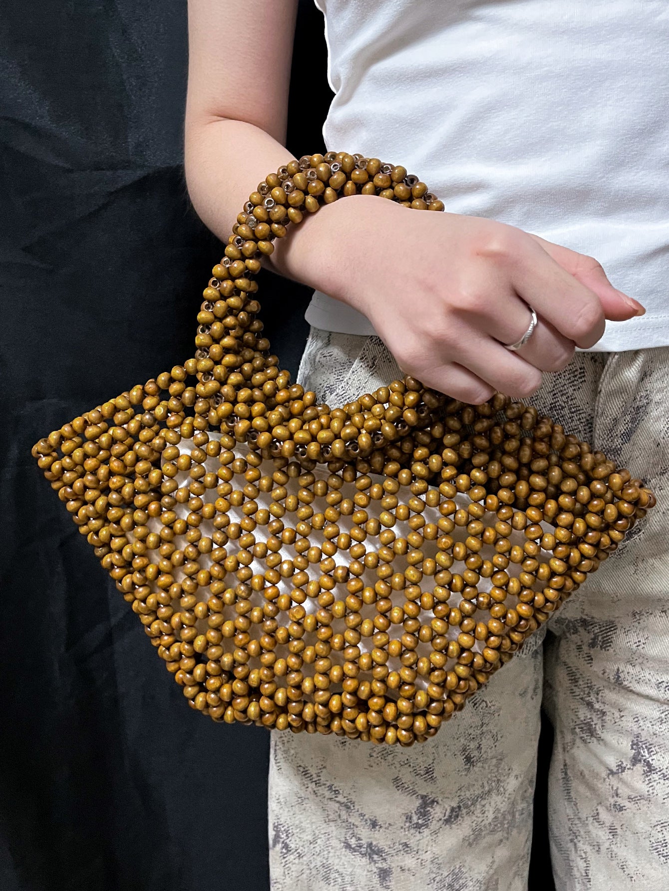 Design Handmade Beaded Weave Retro High-grade Women's Handbag