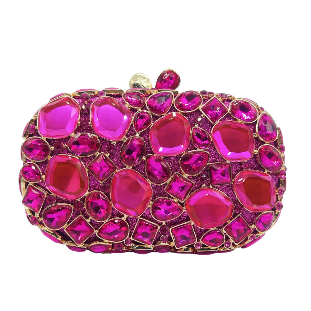 Women's Glass Diamond Drill Banquet Clutch Dinner Bag