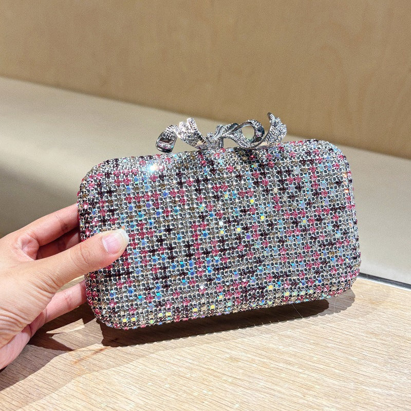 Shiny Banquet Dinner Clutch Chain Metal Bags