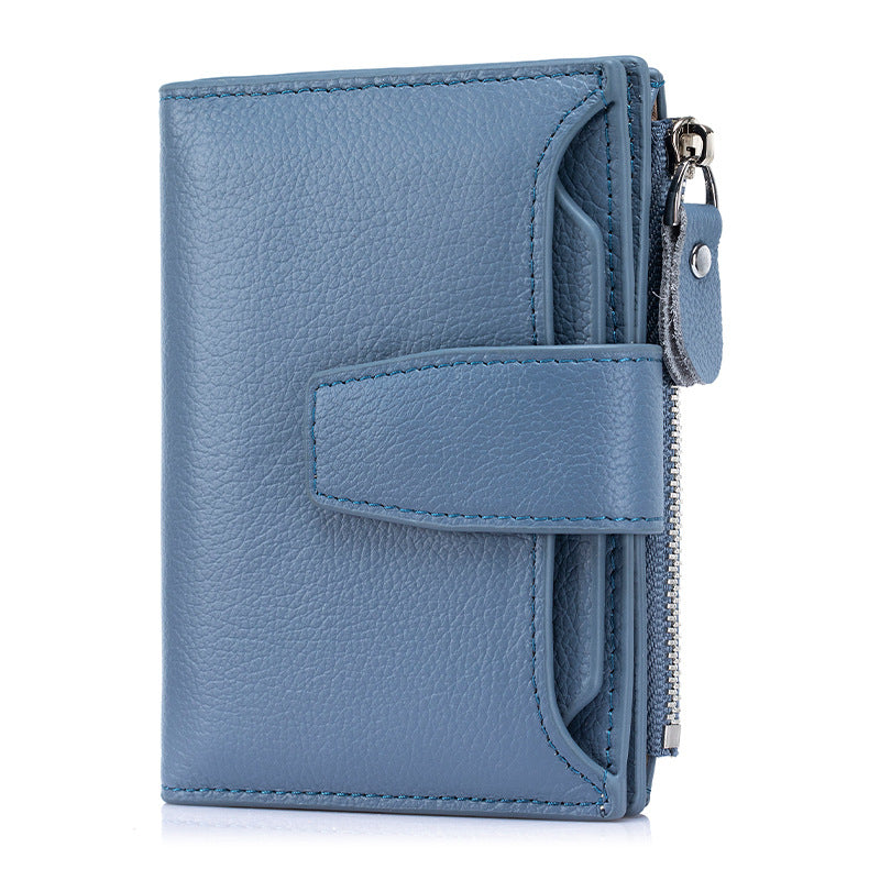 Genuine Leather Cowhide Swiping High Sense Ladies Wallet
