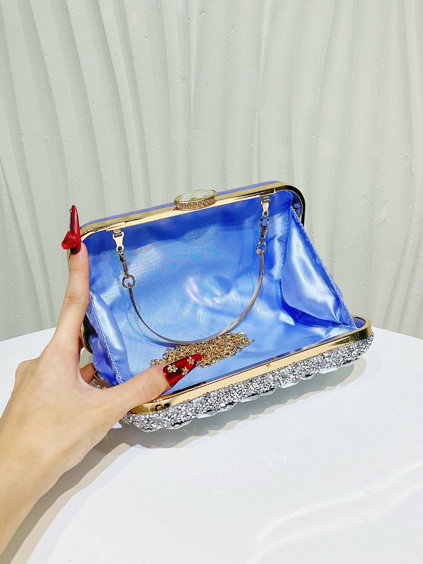 Fashion Flash Rhinestone Clutch Light Luxury Gorgeous Dinner Bag