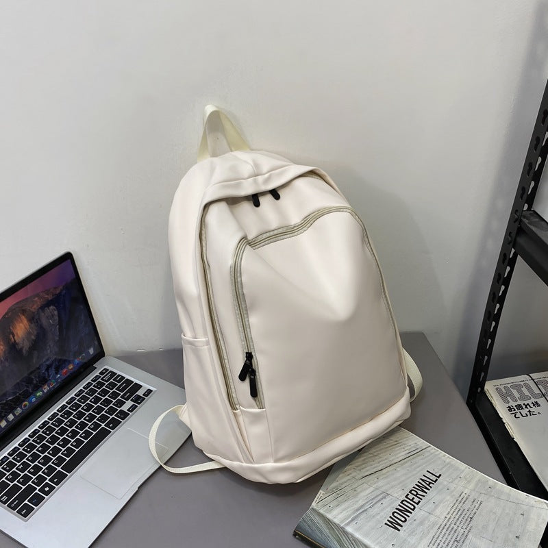 Men's Large Capacity Solid Color Junior High Backpacks