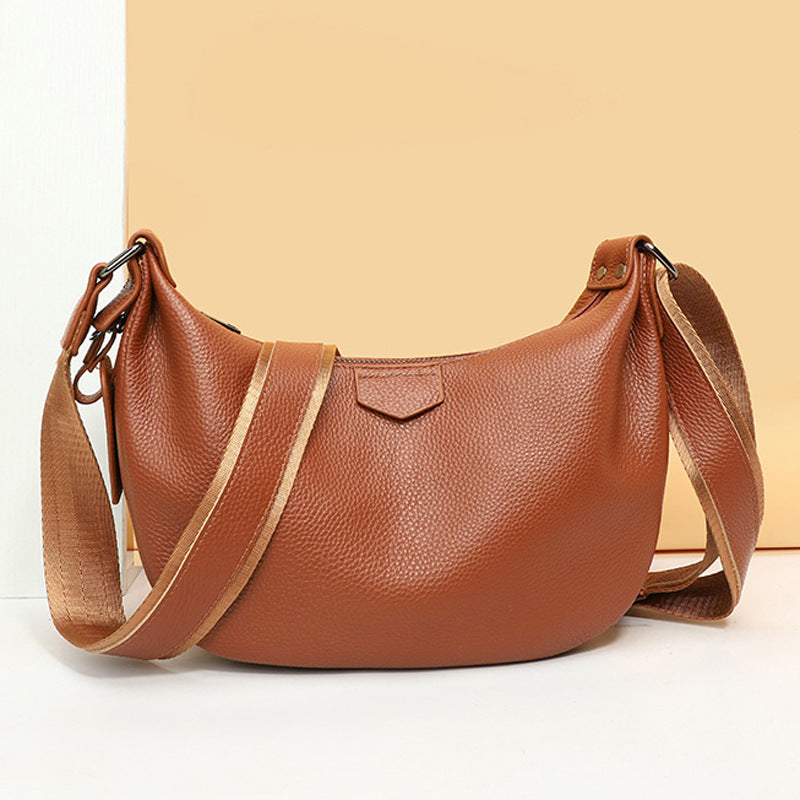 Women's Leather Commuter Large Capacity Dumpling High-grade Women's Messenger Bag