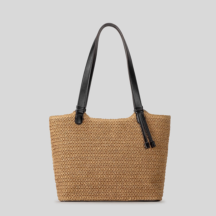 Large Capacity Straw Female Lady Woven Summer Women's Shoulder Bag