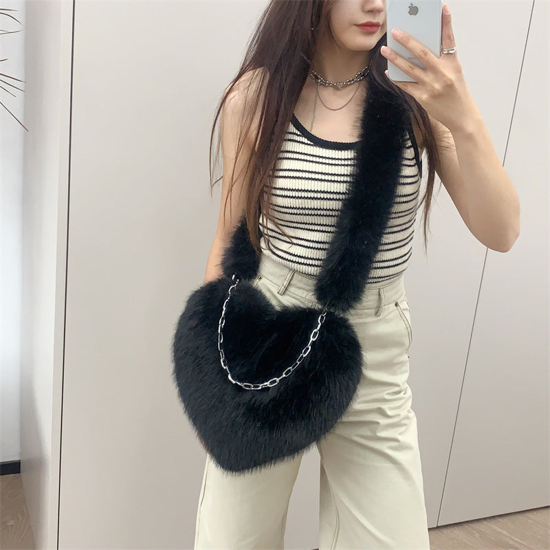 Love Chain Design Macaron Color Shell Bags
