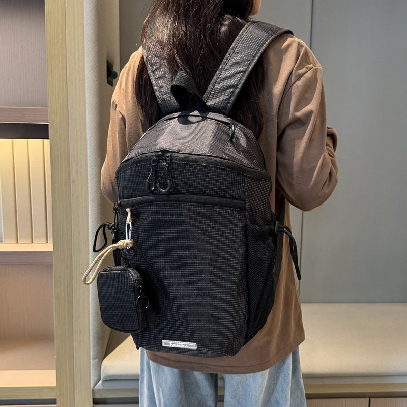 Women's & Men's Simple Nylon Lightweight Large Capacity Junior's Leisure Backpack