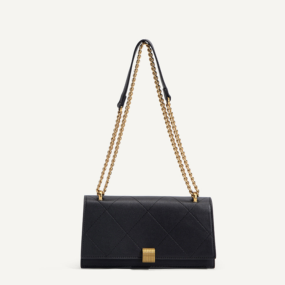 Baguette Underarm Rhombus Chain Female High Sense Spring Mature Style Women's Shoulder Bag
