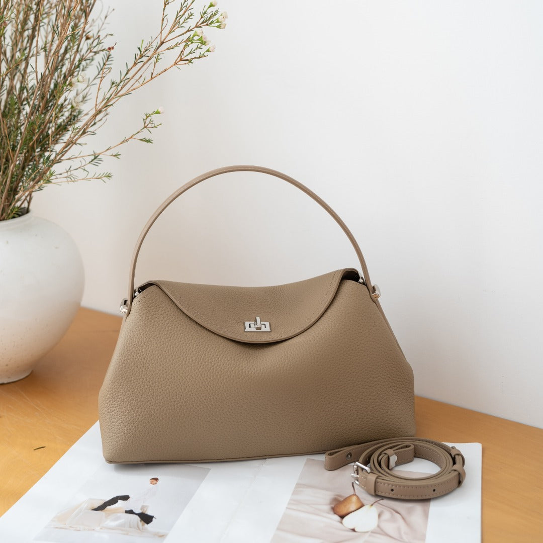 Korean Style Fashion Commuter Hand Large Capacity Soft Women's Leather Bag