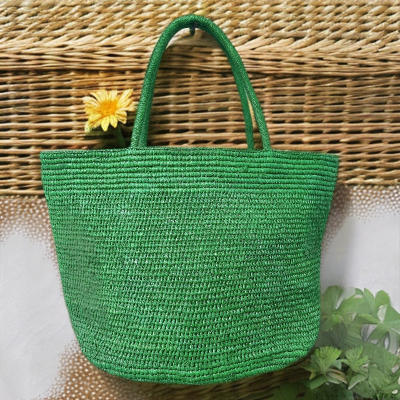 Women's Summer Simple Handmade Woven Seaside Vacation Women's Shoulder Bag