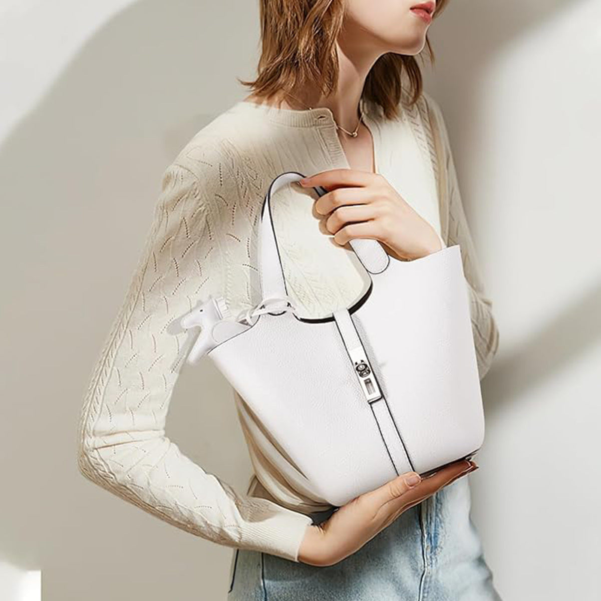 Women's Design Vegetable Basket High-grade Fashion Commuter Bucket Bags