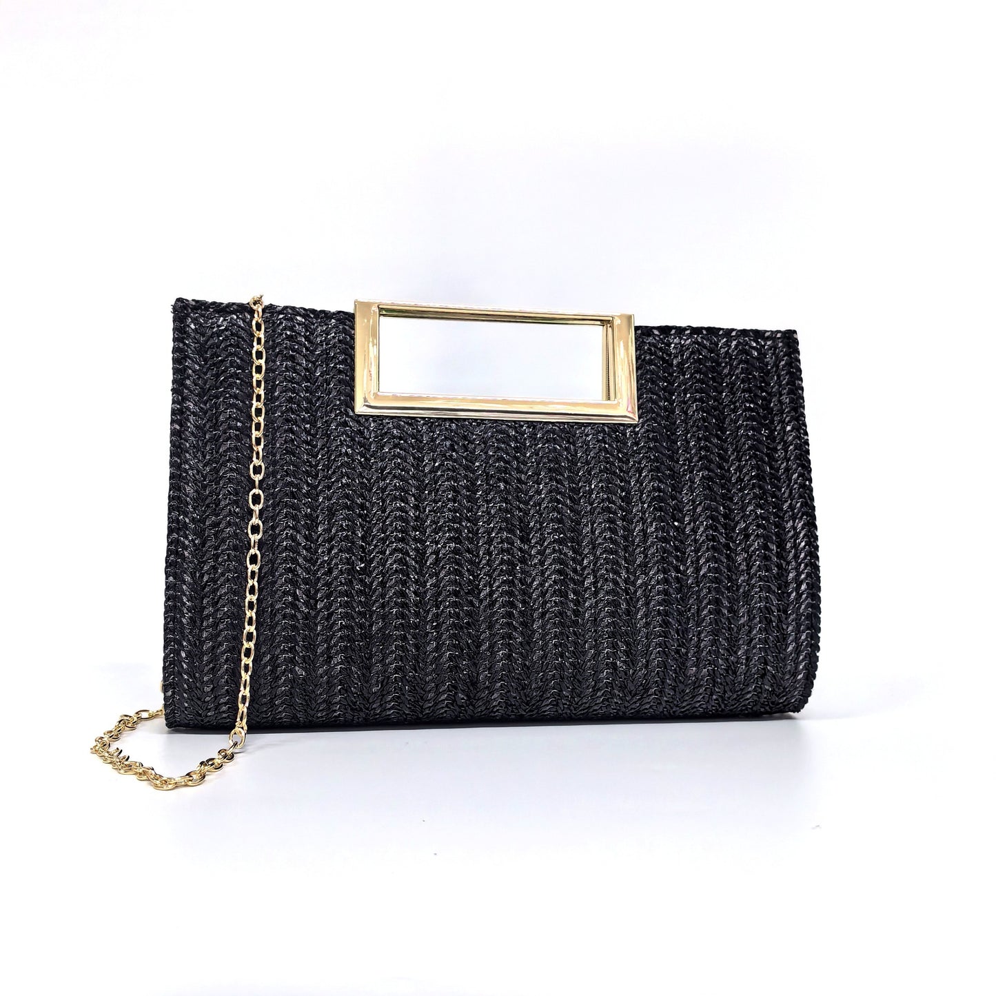 Women's Summer Straw Woven Simple Fashion Hardware Buckle