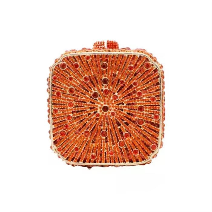 Women's Wedding Full Diamond Cheongsam Hand-held Box Dinner Bag