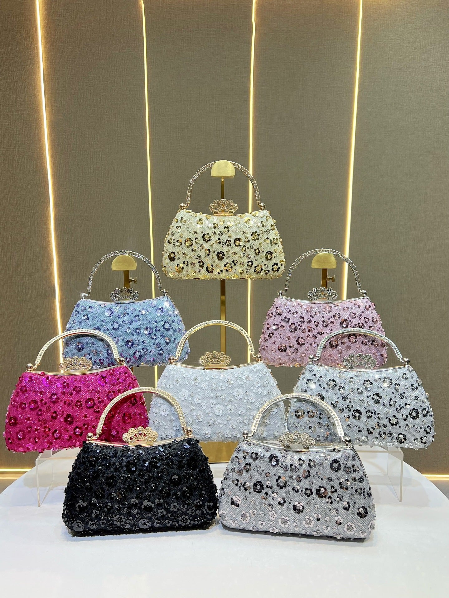 Women's Sequin Fashion Premium Chain Banquet For Dinner Bag