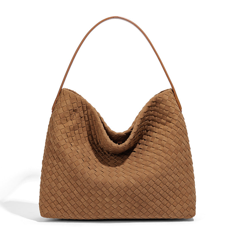 New Frosted Hand-woven Fashionable Large Capacity Handbags