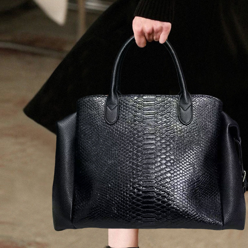 Women's Fashion Crocodile Pattern Large Capacity Retro Women's Shoulder Bag