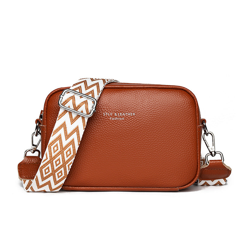 Women's Layer Cowhide Fashion Versatile Large Capacity Genuine Bags