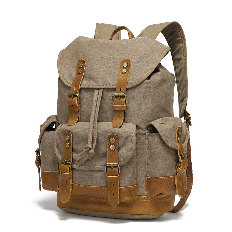 Women's & Men's Gymnastic Valise Waxed Canvas Waterproof Computer Backpacks