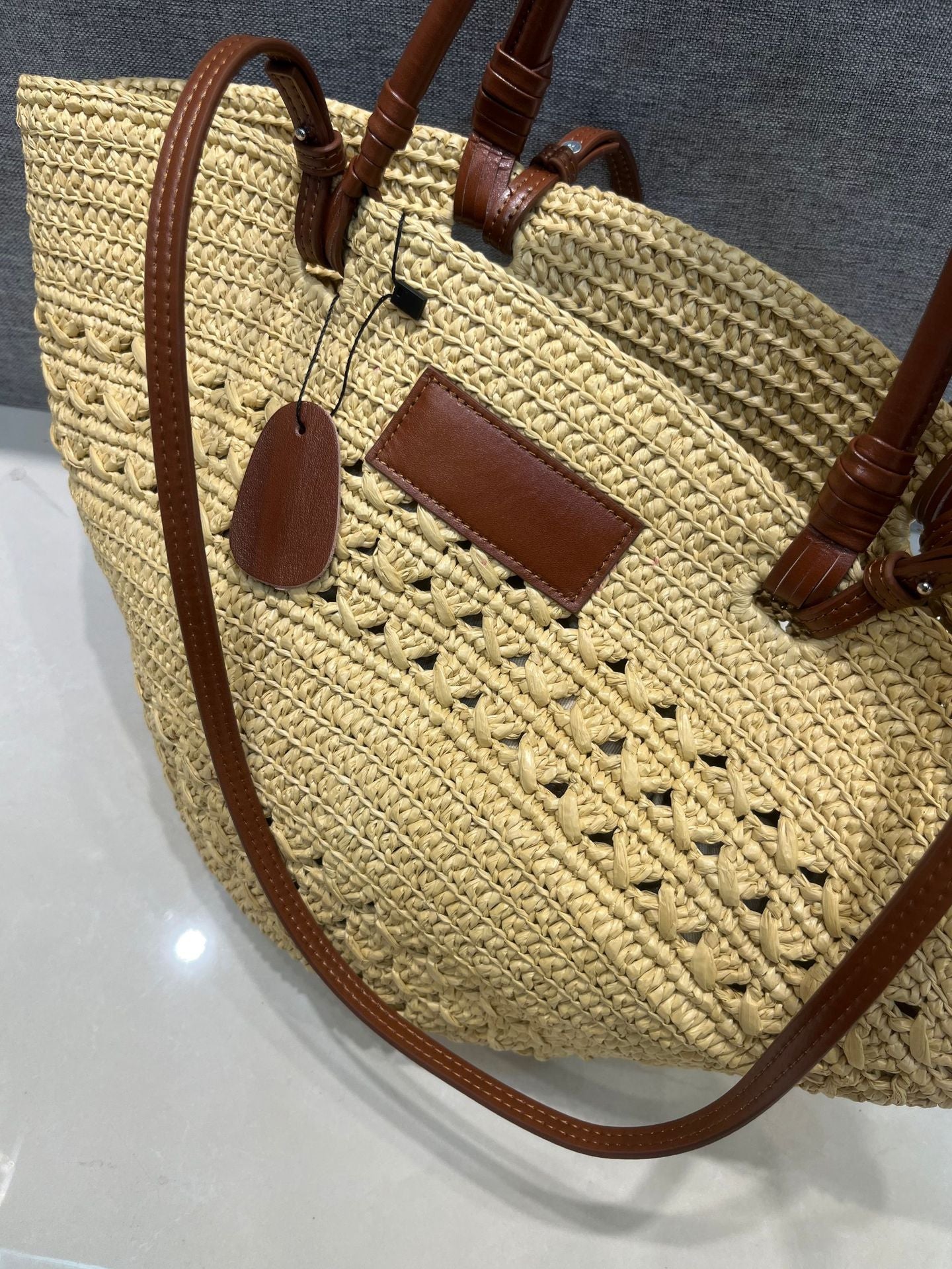 Women's Niche Large Capacity Straw Summer Woven Tote Bag