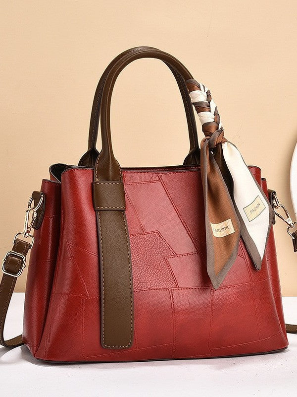 Women's Retro Fashion Mom Texture Embossed Large Women's Handbag