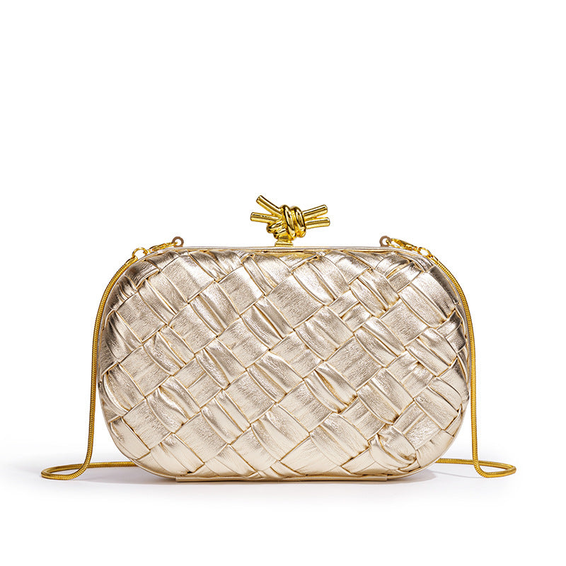 Women's Woven Clutch Fashion Banquet Chain For Dinner Bag
