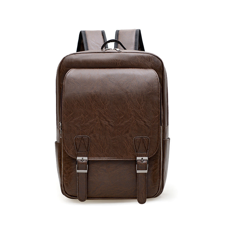 Durable Glamorous Men's Trip Computer Leather Business Backpack