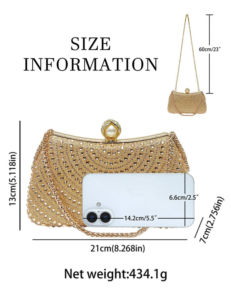 Women's Fashion Diamond Chain High-grade Light Luxury Dinner Bag