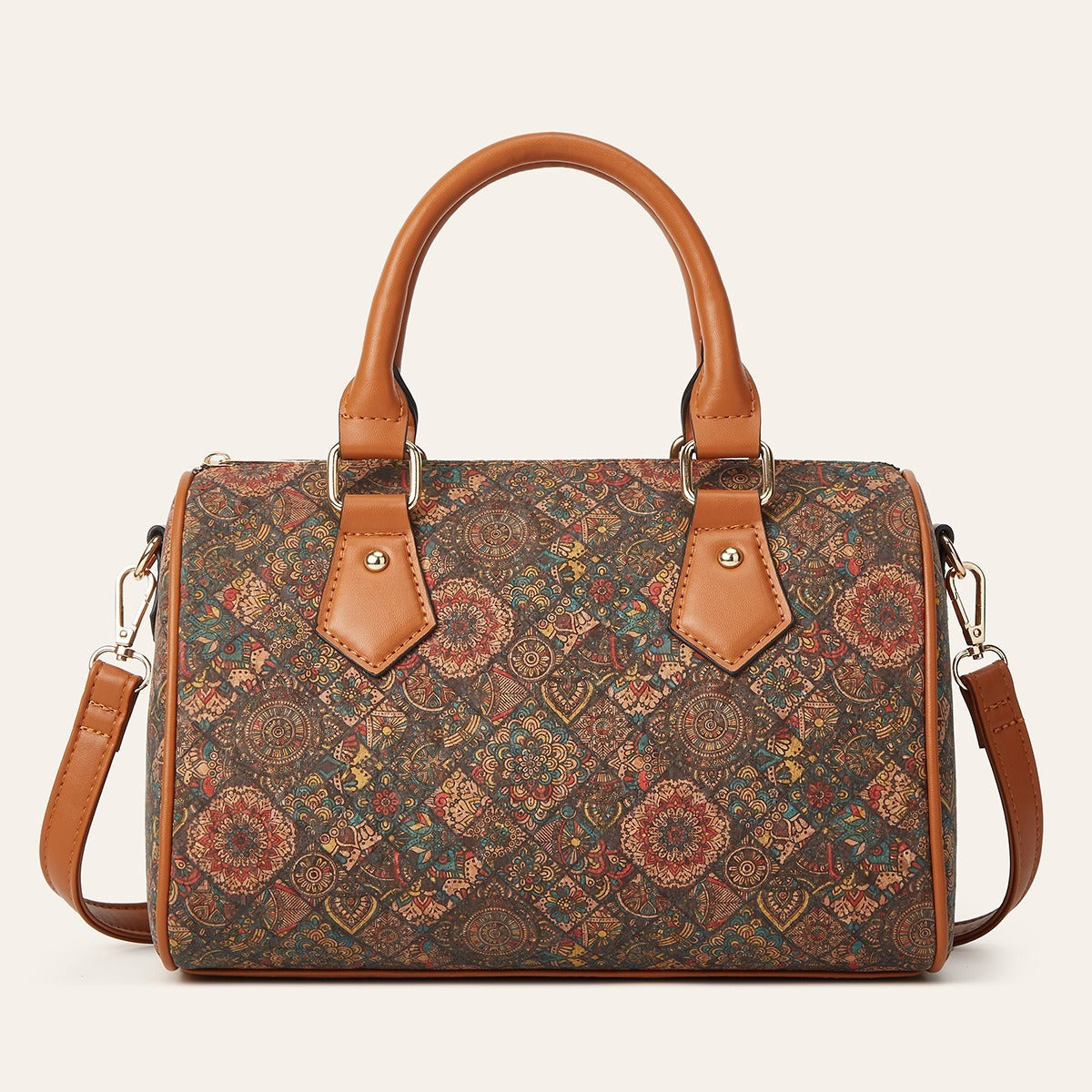 Women's Vintage Soft Wood Grain Printing Ethnic Bags