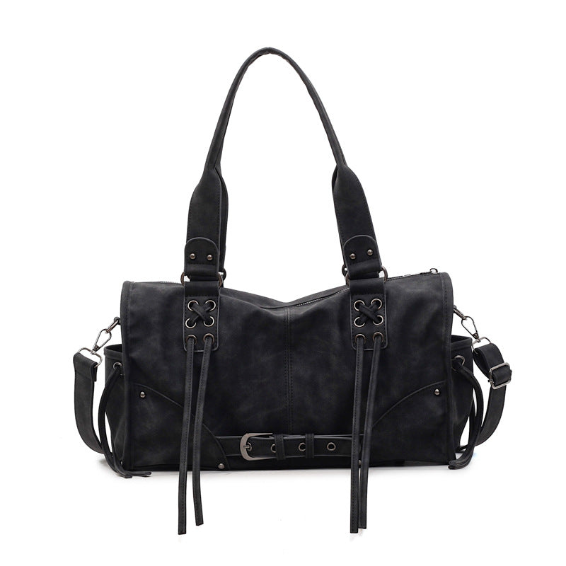 Women's Retro Fashion Commuter Large Capacity Simple Niche Pillow Tote Bag