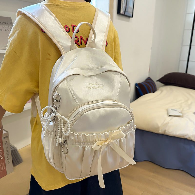 Minority Fashion Commuter Nylon Sweet Lightweight Large Capacity College Student Schoolbag