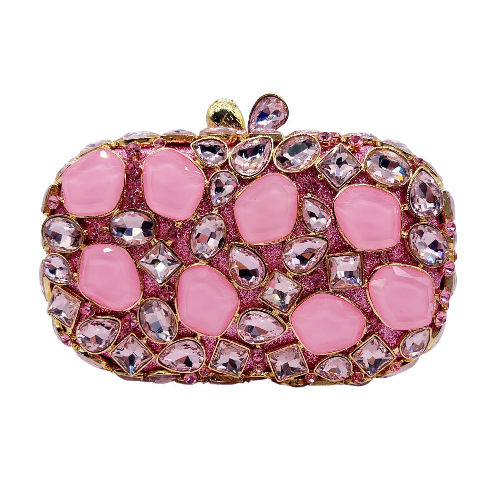 Women's Glass Diamond Drill Banquet Clutch Dinner Bag
