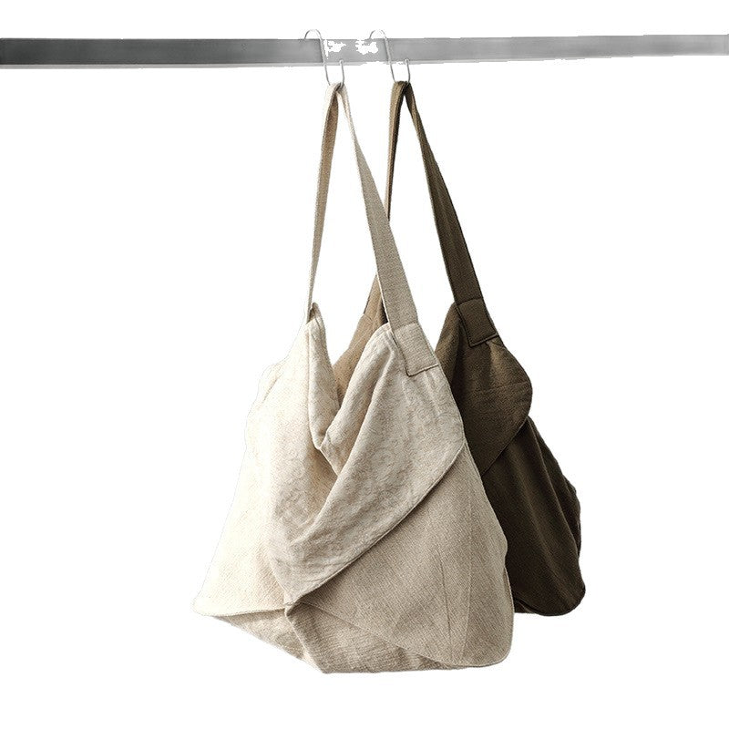 Women's Leisure Artistic Cotton Linen Canvas Large Capacity Advanced Idle Style Bags
