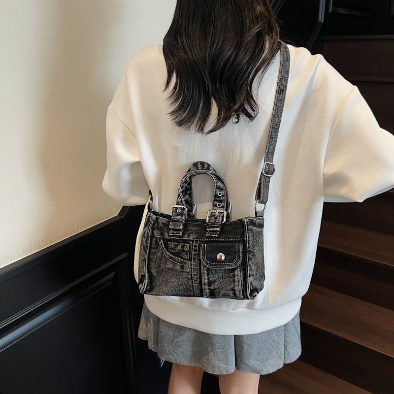 Women's Denim Fashion Commuter Large Capacity Pillow Bags