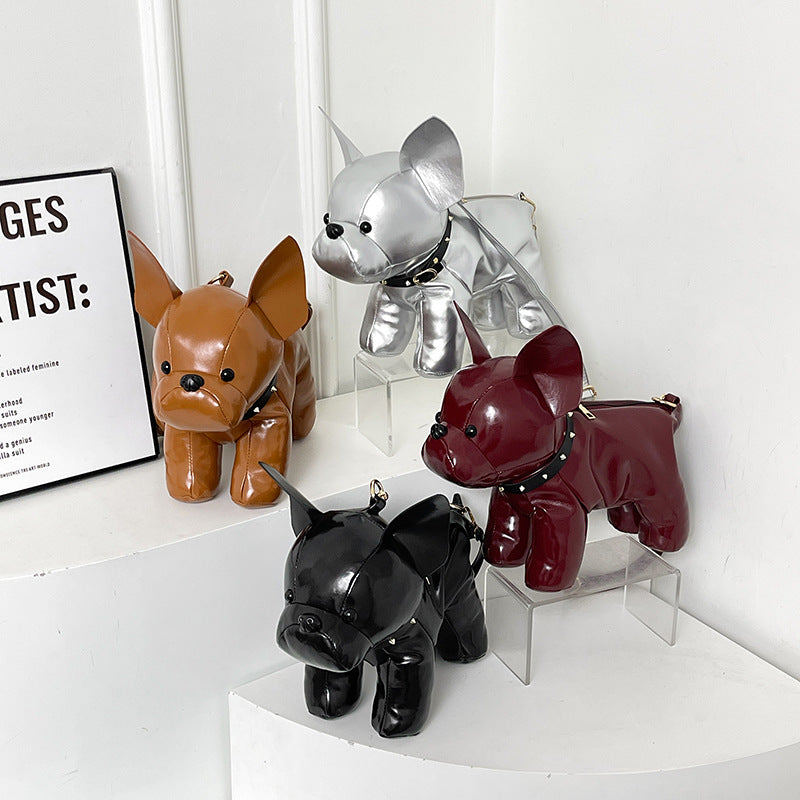Cute Red Puppy Female Personality Doll Women's Shoulder Bag