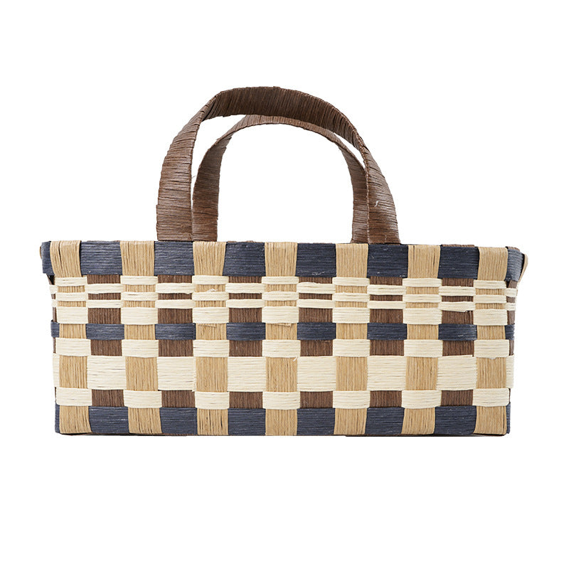 Matching Fashion Vegetable Basket Paper Environmental Women's Handbag