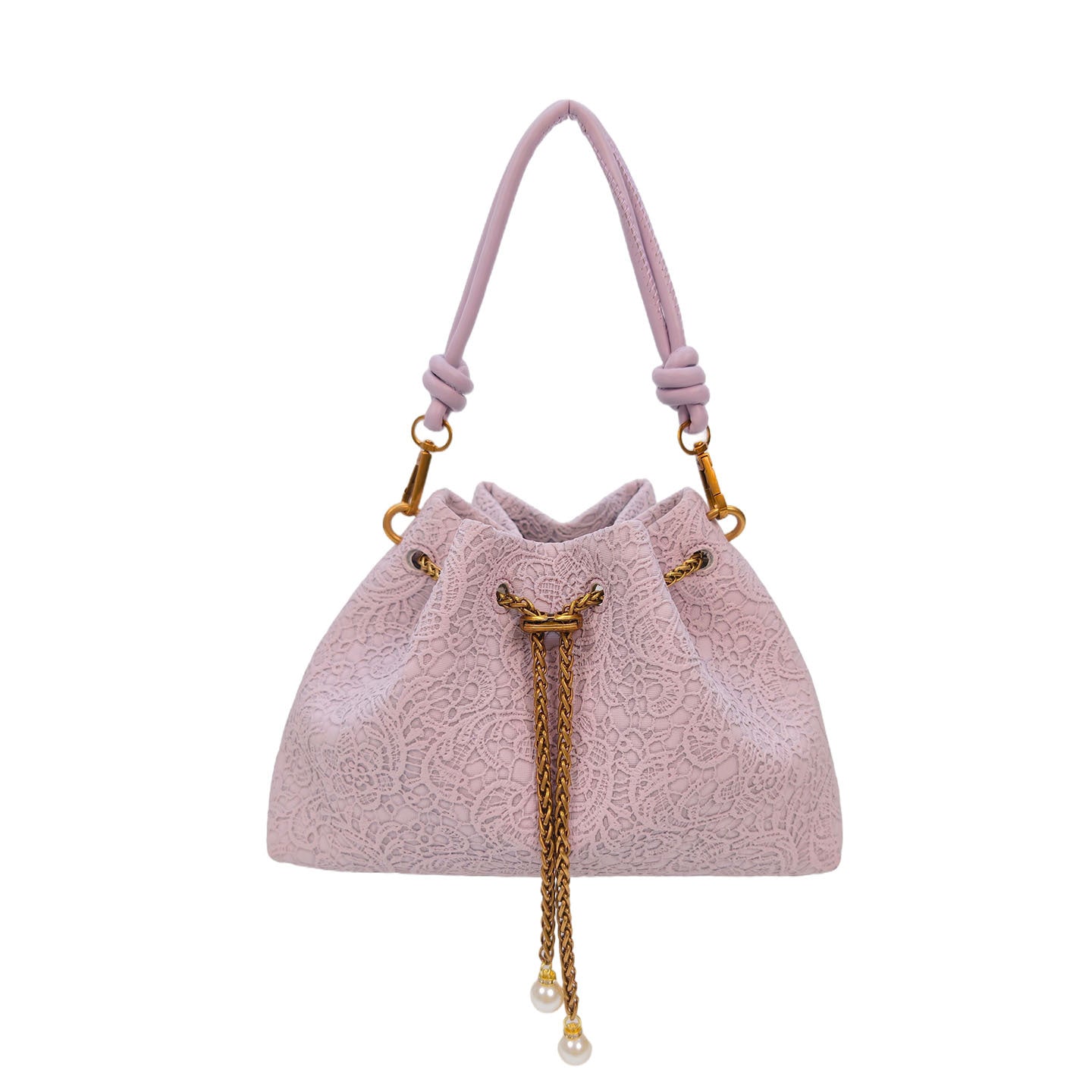 Street Fashion Chain Chinese Simple Drawstring Bucket Bags