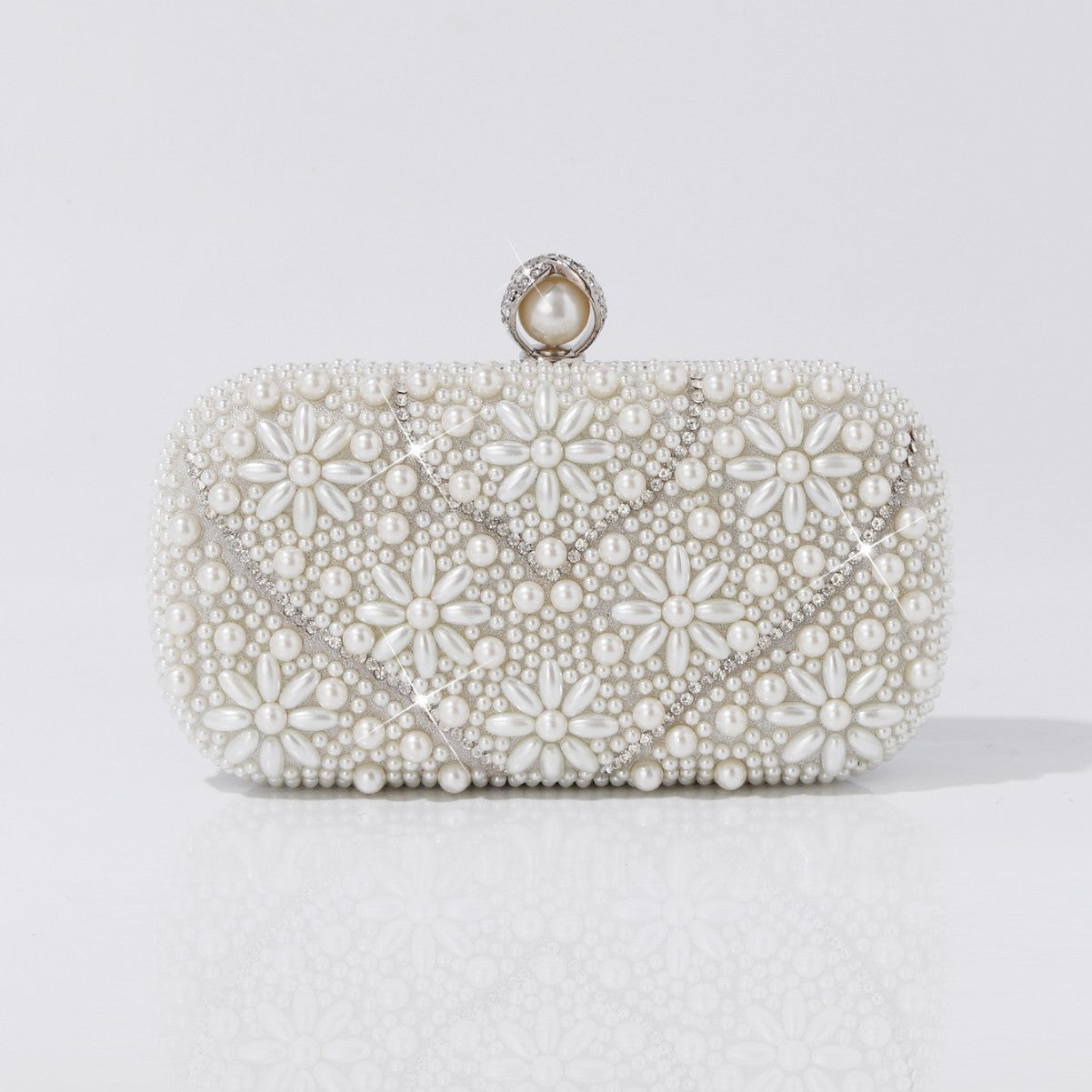 Vintage Pearl Beaded Cheongsam Clutch Party Bags