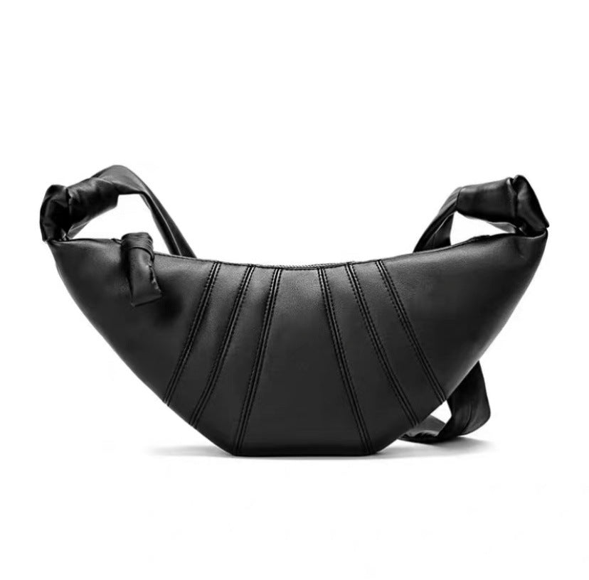 Sheepskin Croissant Niche Can Celebrate Crescent Moon Women's Messenger Bag