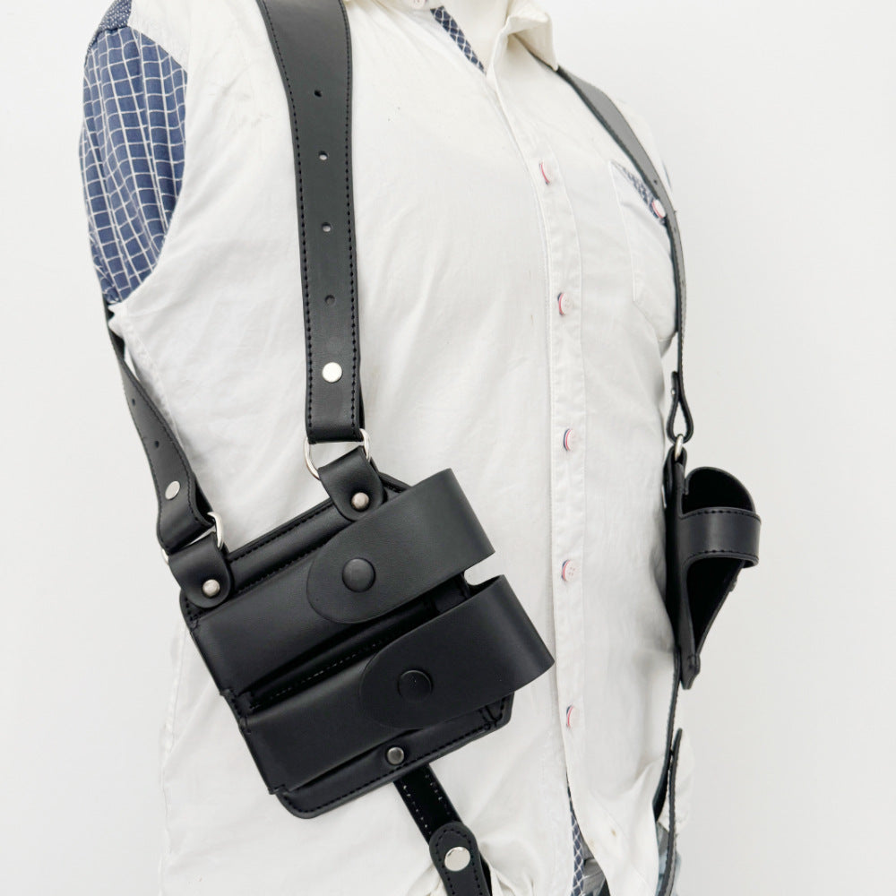 Leather Strap Holster Cartridge Underarm Hidden Outdoor Camouflage, Military Fan Bag